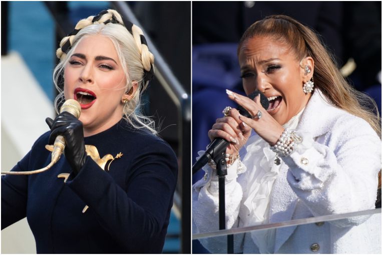Lady Gaga y Jennifer Lopez ganan protagonismo en posesión de Biden