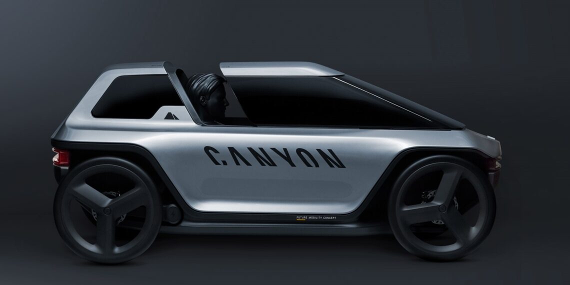 El futuro concepto de movilidad de Canyon es el renacimiento del Sinclair C5